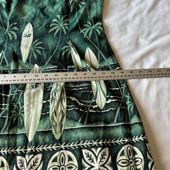 Royal Creations Sleeveless Tropical Vacation Dress Green XL Beach‎ Surfer Resort - Picture 10 of 13